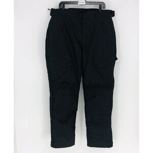 River Road Men's Black Regular Fit Adjustable Waist Motorcycle Pants Size 38